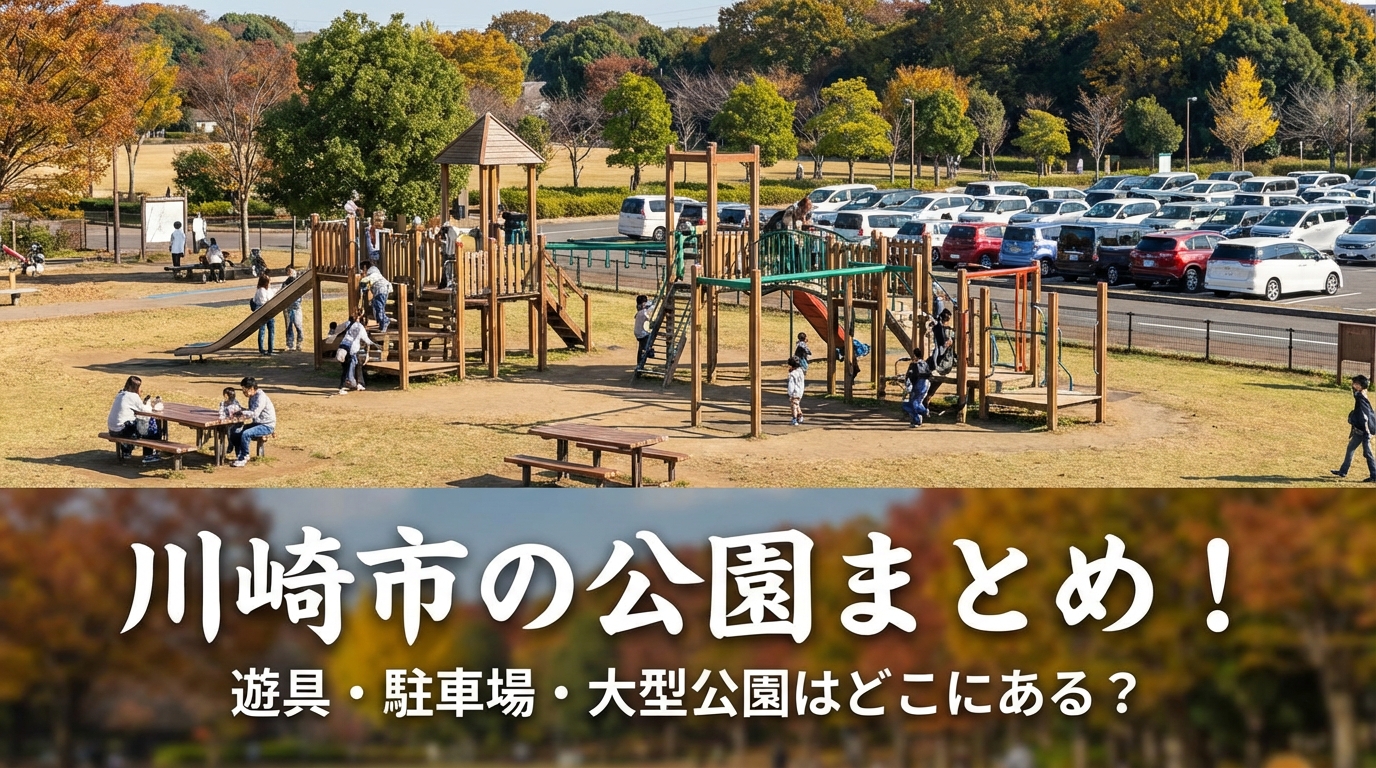 川崎市の公園まとめ！遊具・駐車場・大型公園はどこにある？
