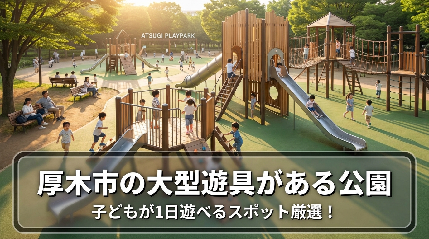 厚木市の大型遊具がある公園で子どもが1日遊べるスポット厳選！