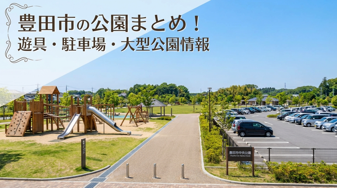 豊田市の公園まとめ！遊具・駐車場・大型公園情報
