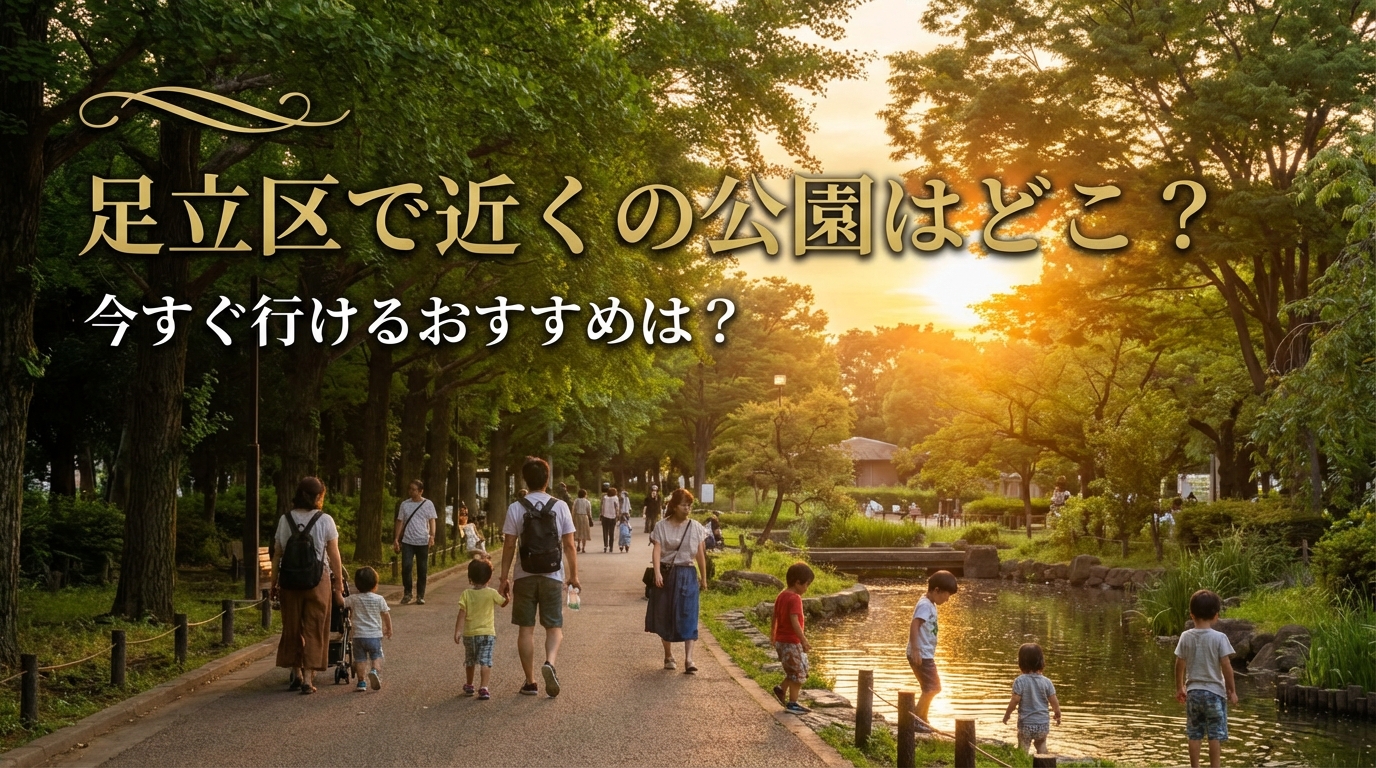 足立区で近くの公園はどこ?今すぐ行けるおすすめは?