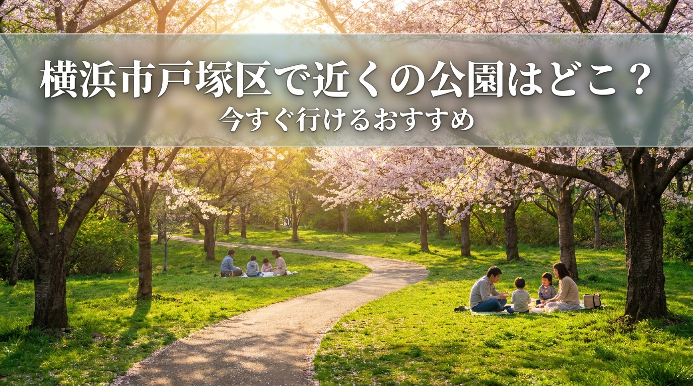 横浜市戸塚区で近くの公園はどこ？今すぐ行けるおすすめ