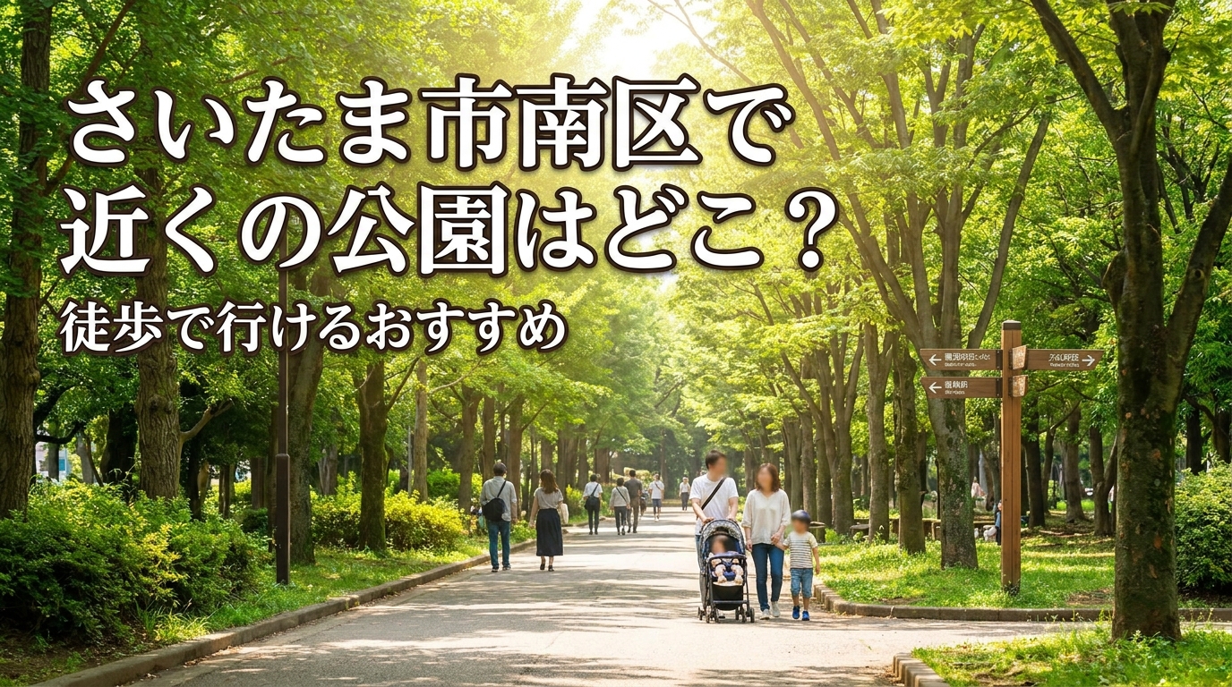 さいたま市南区で近くの公園はどこ？徒歩で行けるおすすめ