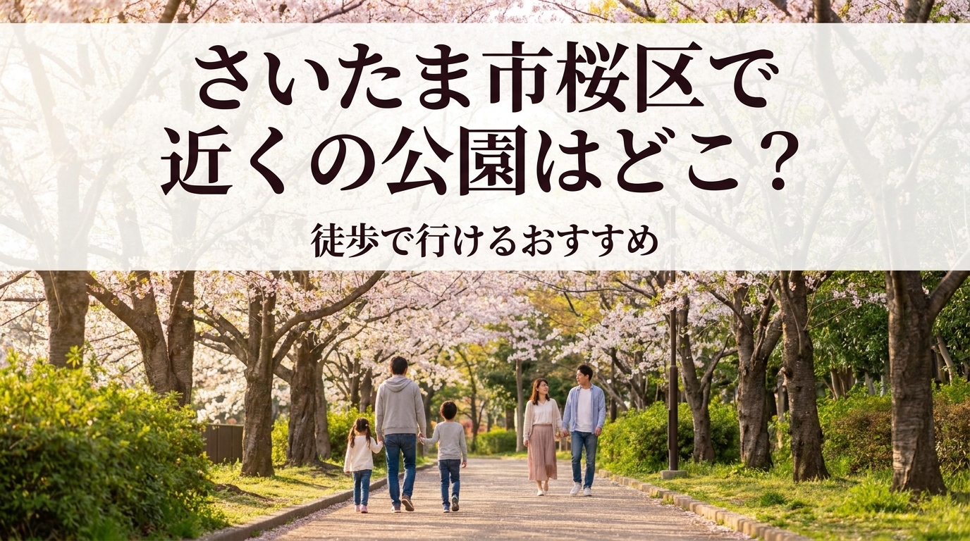 さいたま市桜区で近くの公園はどこ？徒歩で行けるおすすめ
