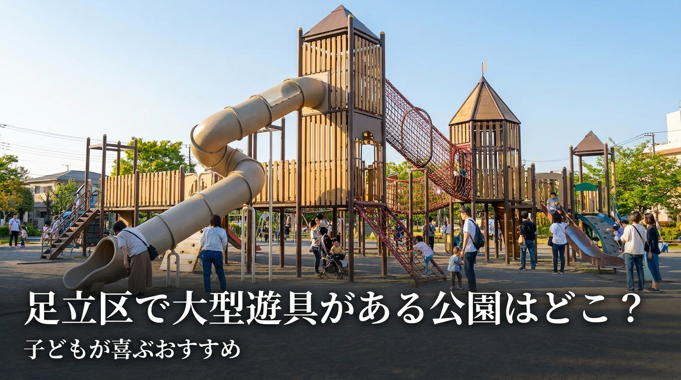 足立区で大型遊具がある公園はどこ？子どもが喜ぶおすすめ