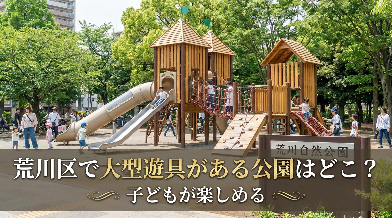 荒川区で大型遊具がある公園はどこ？子どもが楽しめる