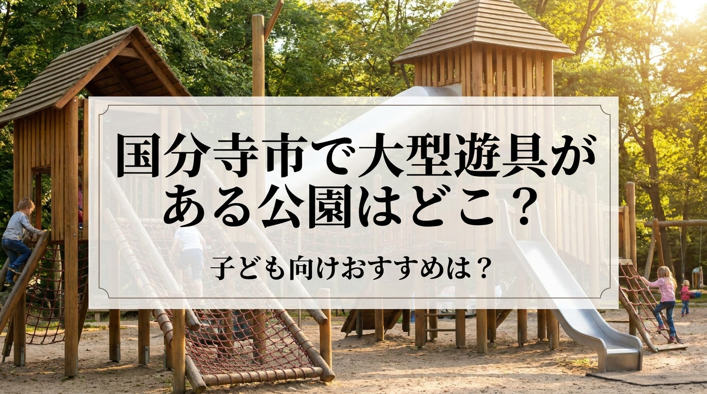 国分寺市で大型遊具がある公園はどこ？子ども向けおすすめは？