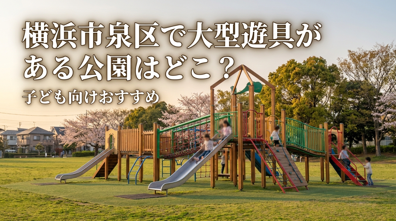 横浜市泉区で大型遊具がある公園はどこ？子ども向けおすすめ