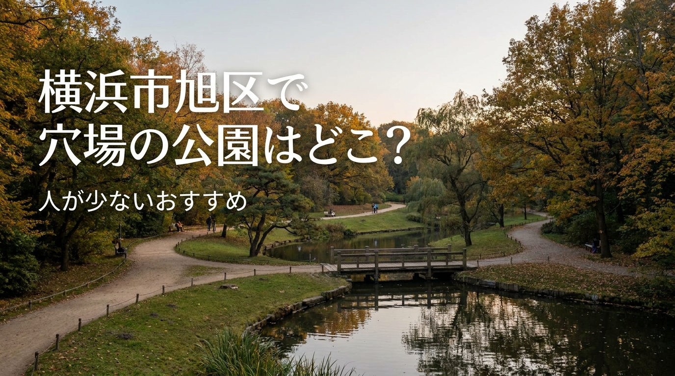 横浜市旭区で穴場の公園はどこ？人が少ないおすすめ