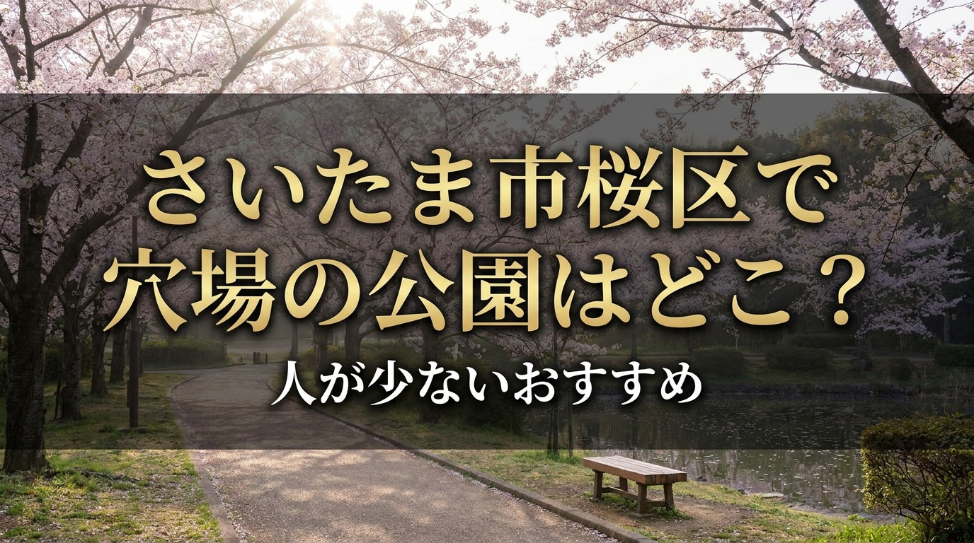 さいたま市桜区で穴場の公園はどこ？人が少ないおすすめ