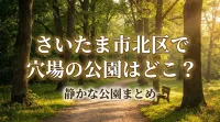 さいたま市北区で穴場の公園はどこ？静かな公園まとめ