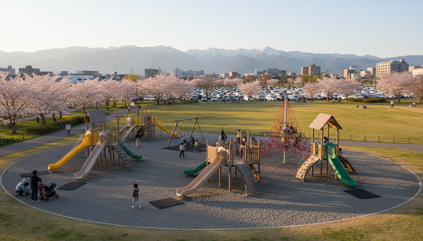 遊具が充実している富山市の公園
