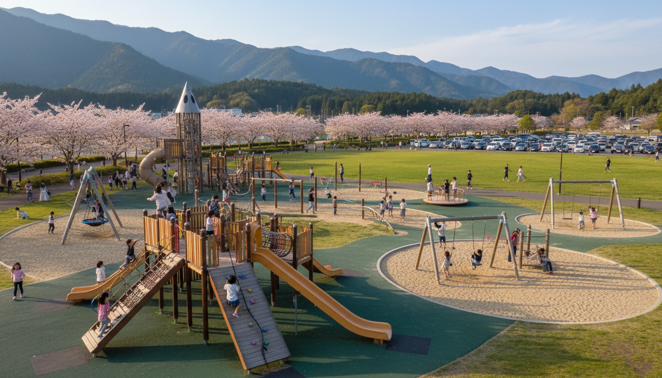 遊具が充実している人気公園