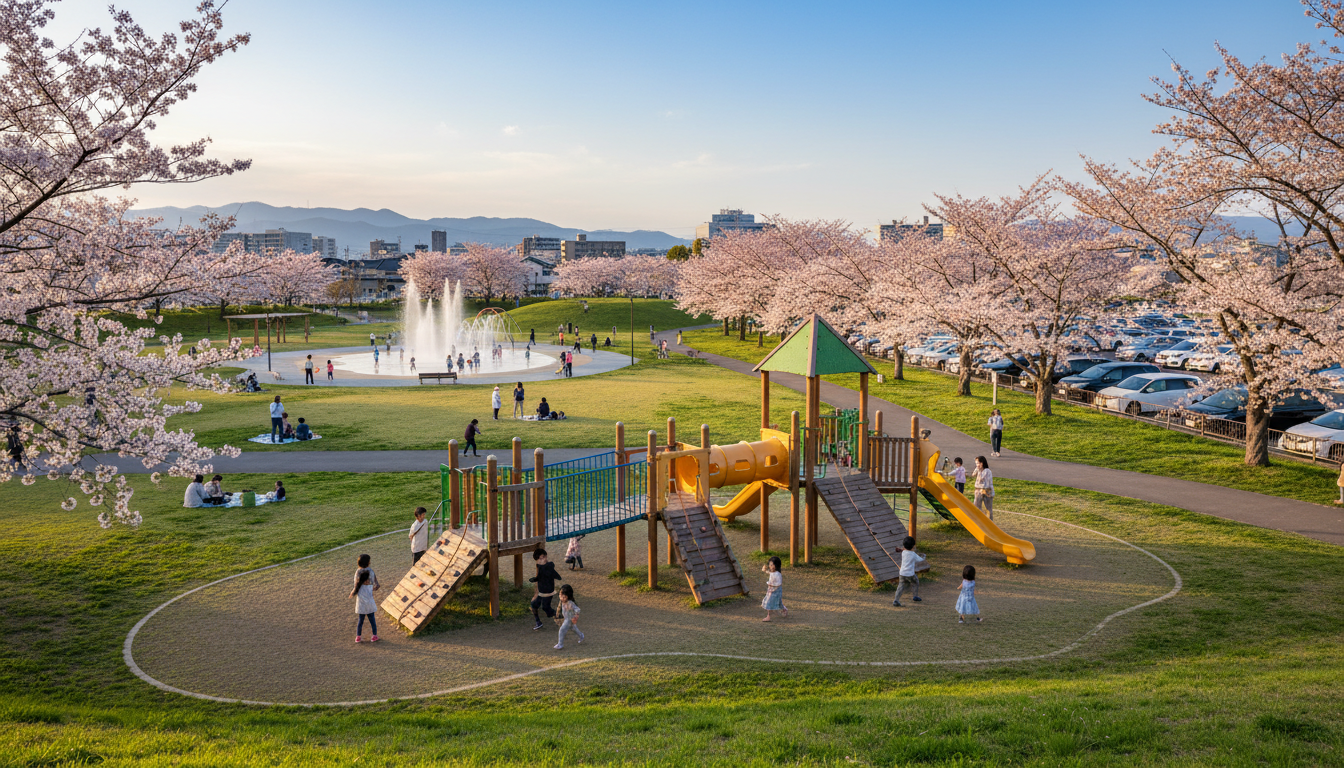 家族連れに人気の遊具充実公園