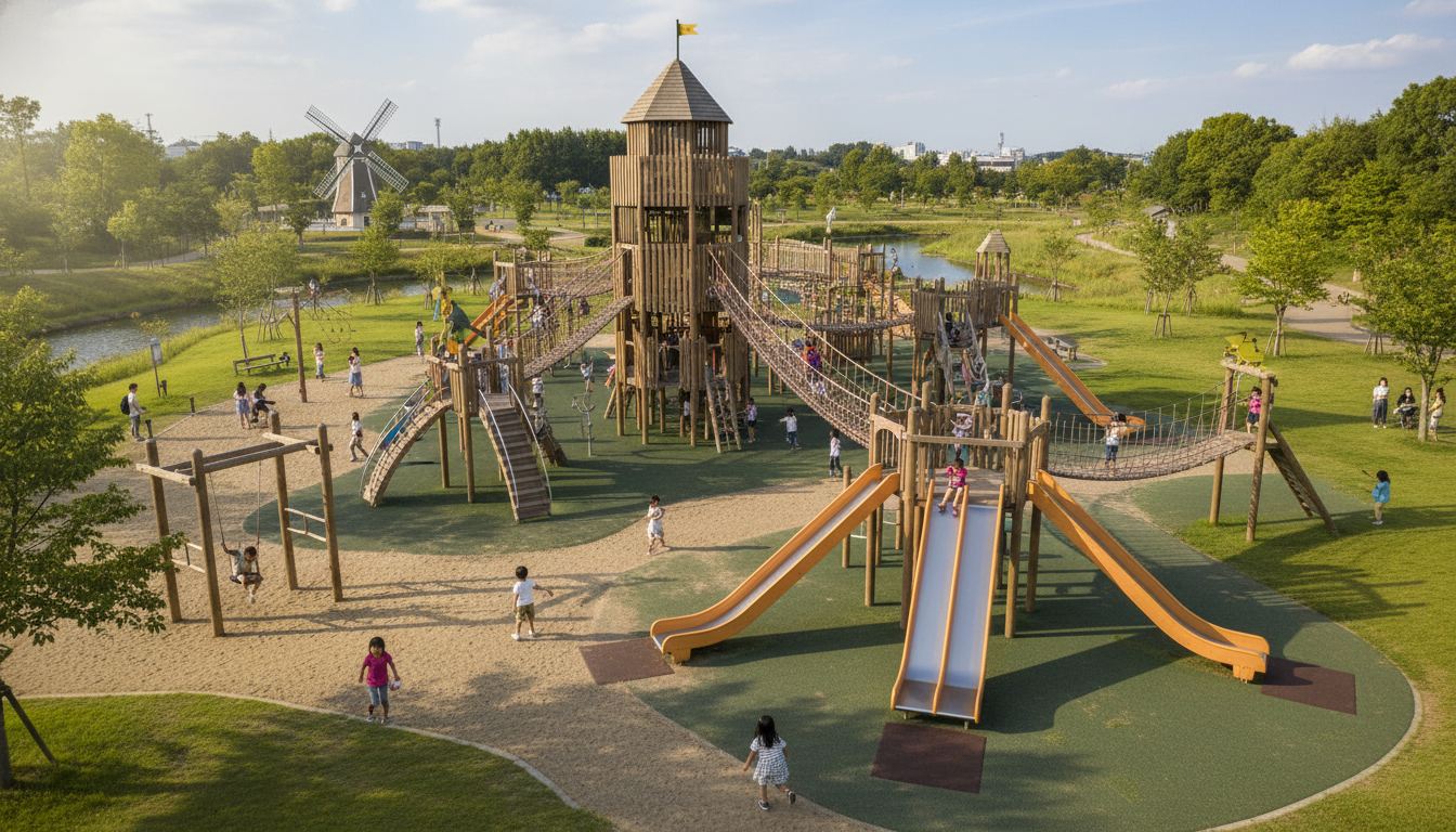 ふなばしアンデルセン公園の大型遊具と魅力
