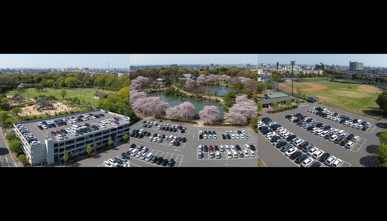 船橋市で駐車場完備の公園はこの3つ