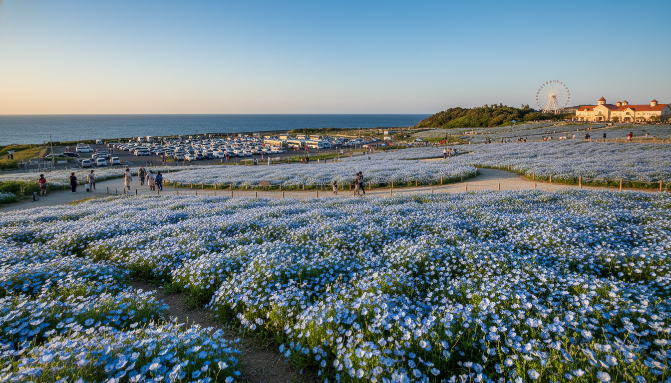 長井海の手公園 ソレイユの丘のネモフィラ情報