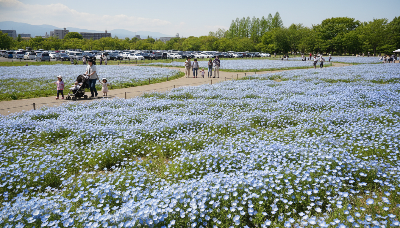 立川市のネモフィラが見られる公園は国営昭和記念公園