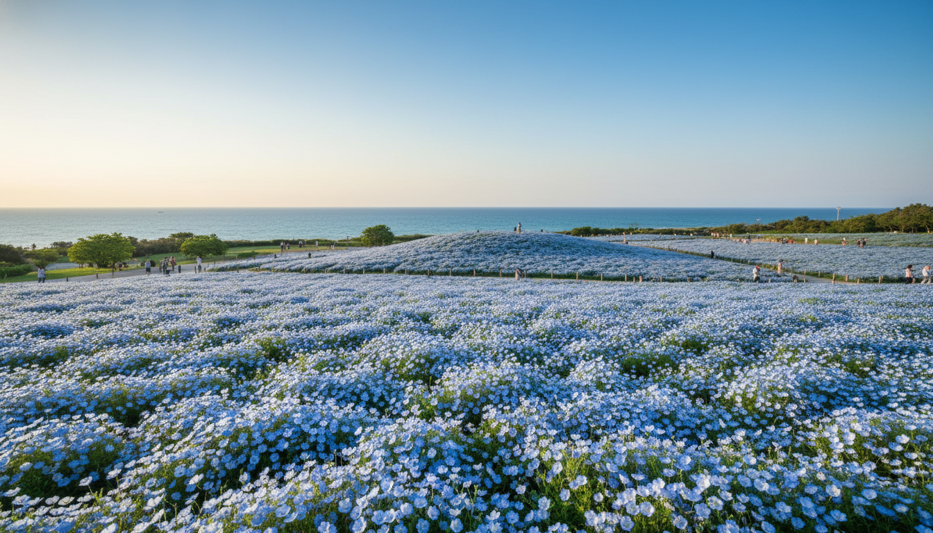 ひたちなか市のネモフィラ公園は国営ひたち海浜公園