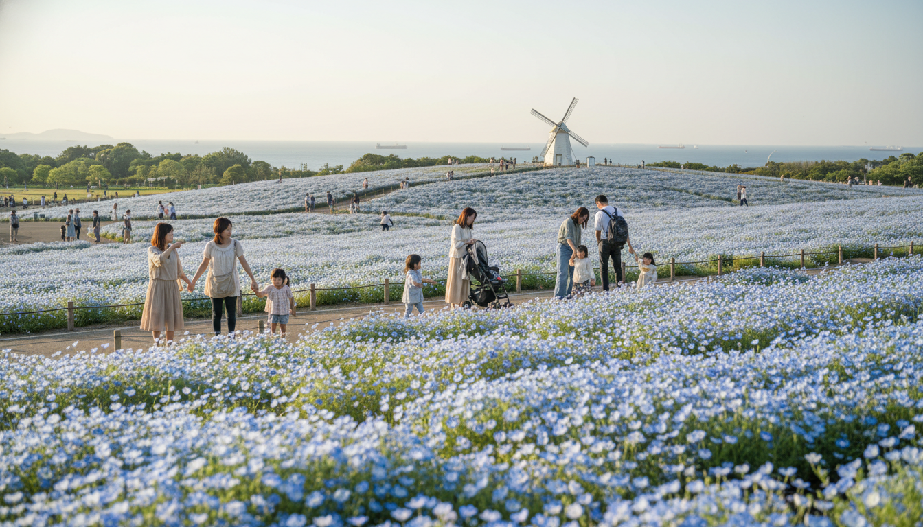 富津市マザー牧場のネモフィラ見頃時期