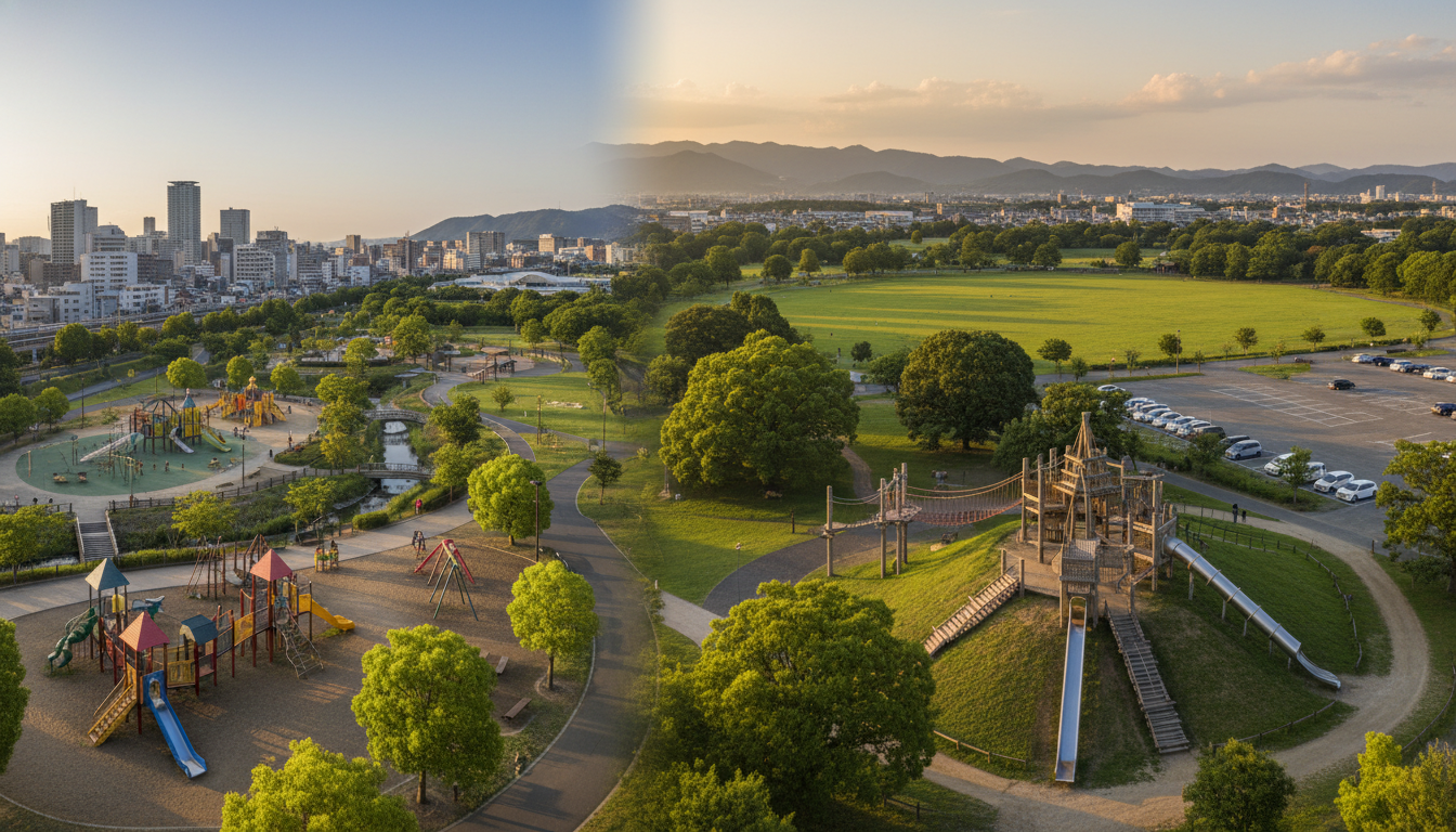 高崎市の公園は市街地型と郊外型に分かれる