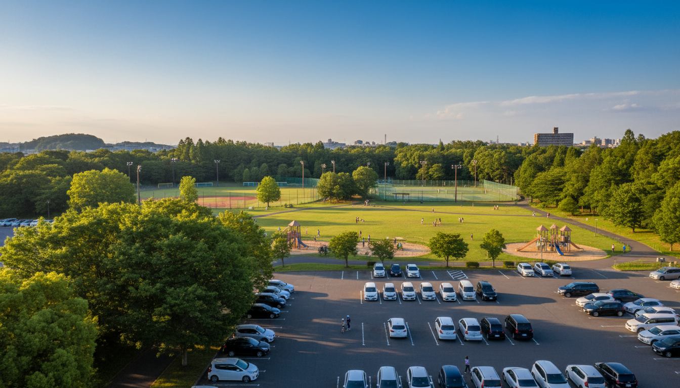 流山市総合運動公園:駐車場充実の定番スポット