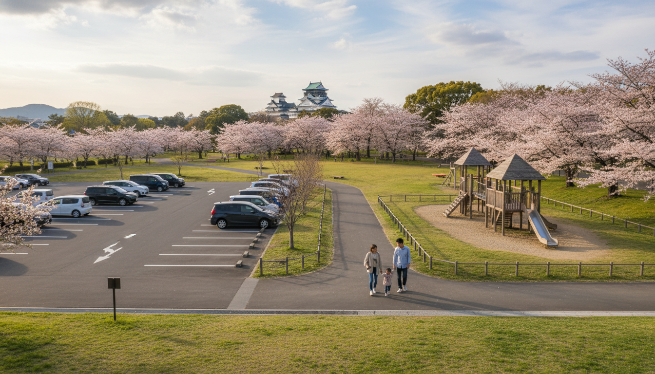 駐車場完備で車でサッと行ける公園
