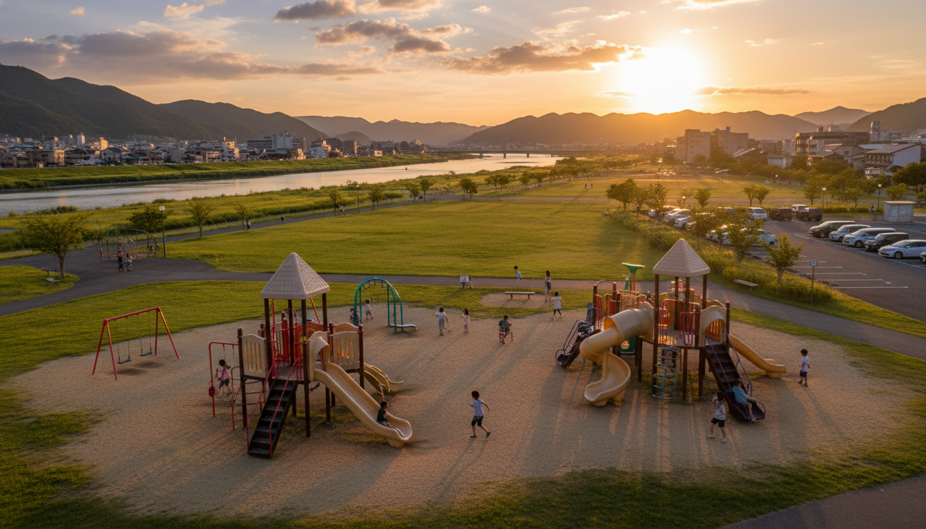 唐津市で遊具が充実した大型公園といえば松浦河畔公園