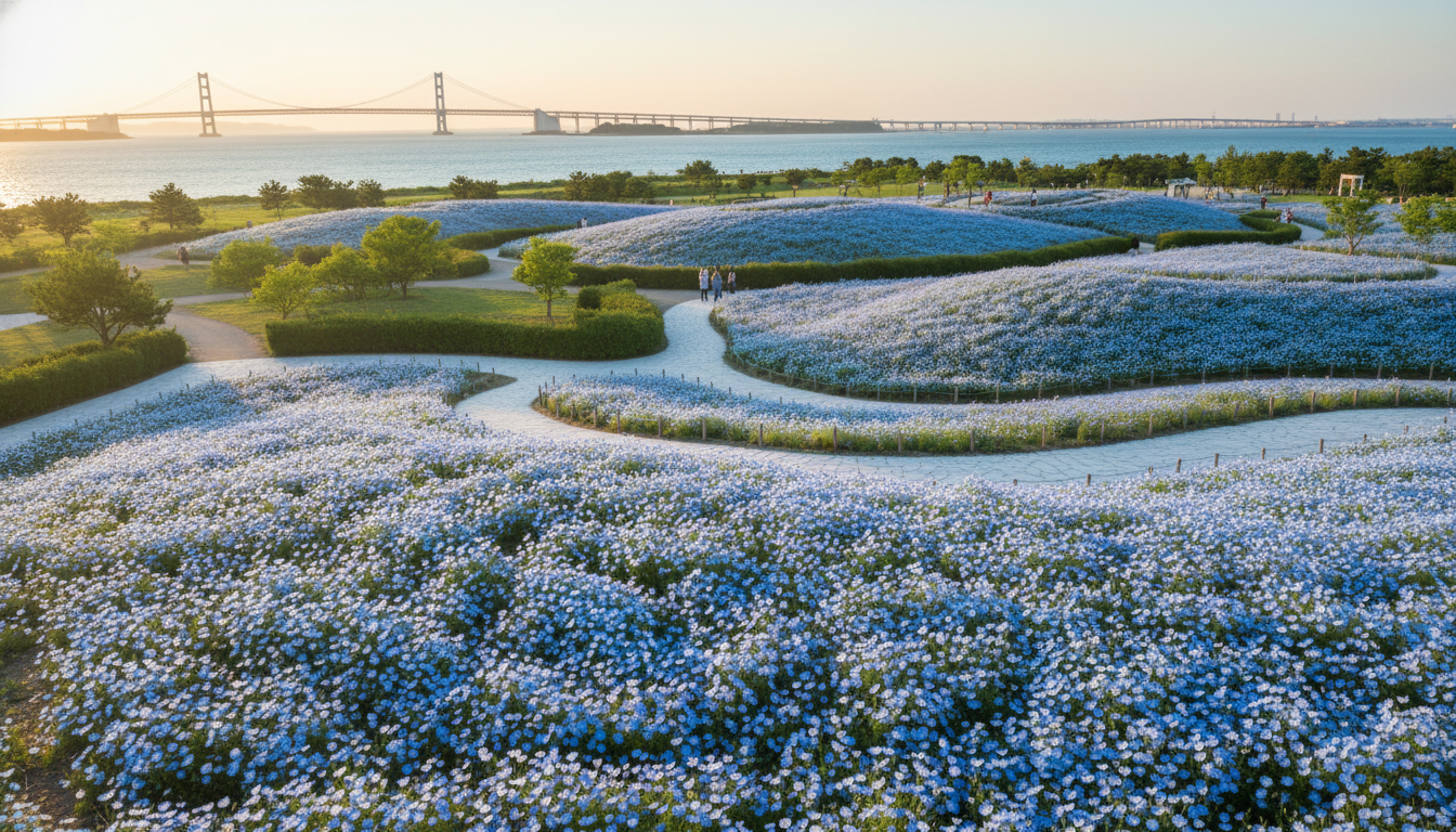 淡路市のネモフィラ公園は淡路島国営明石海峡公園
