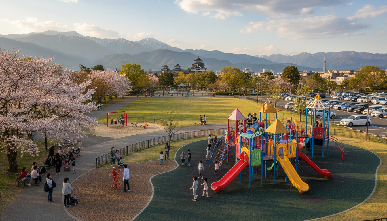 子どもに人気の遊具が充実した公園