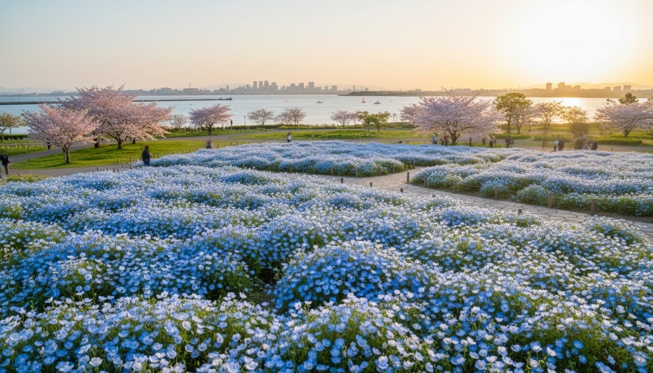 福岡市東区のネモフィラ公園は国営海の中道海浜公園