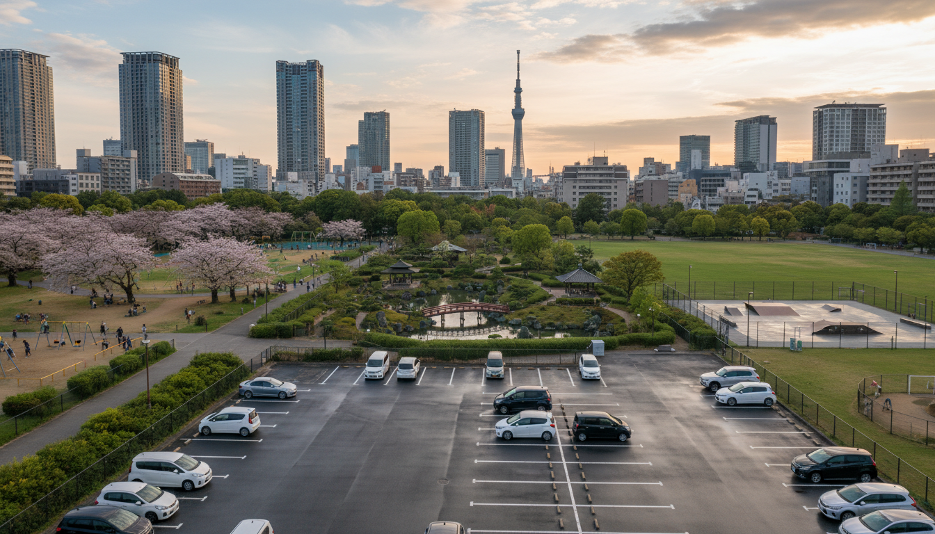 墨田区で駐車場ありの公園はこの3つが定番