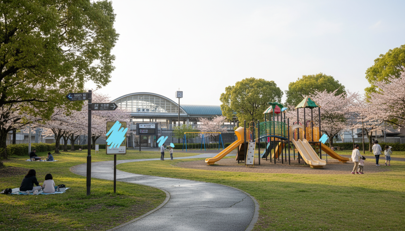 一番近いのはここ！駅徒歩4分の入谷くつがた公園